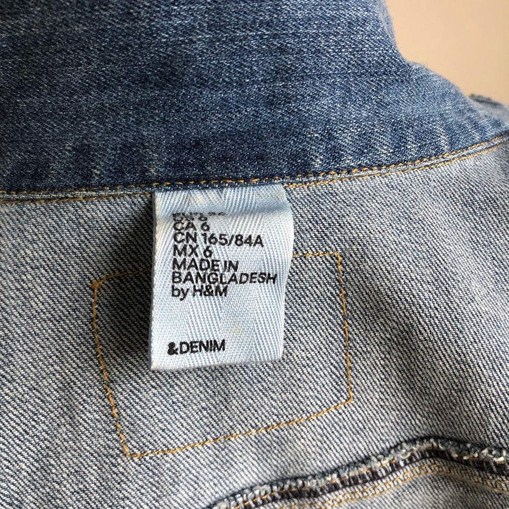 H&M Distressed Denim Jacket - Picture 7 of 8